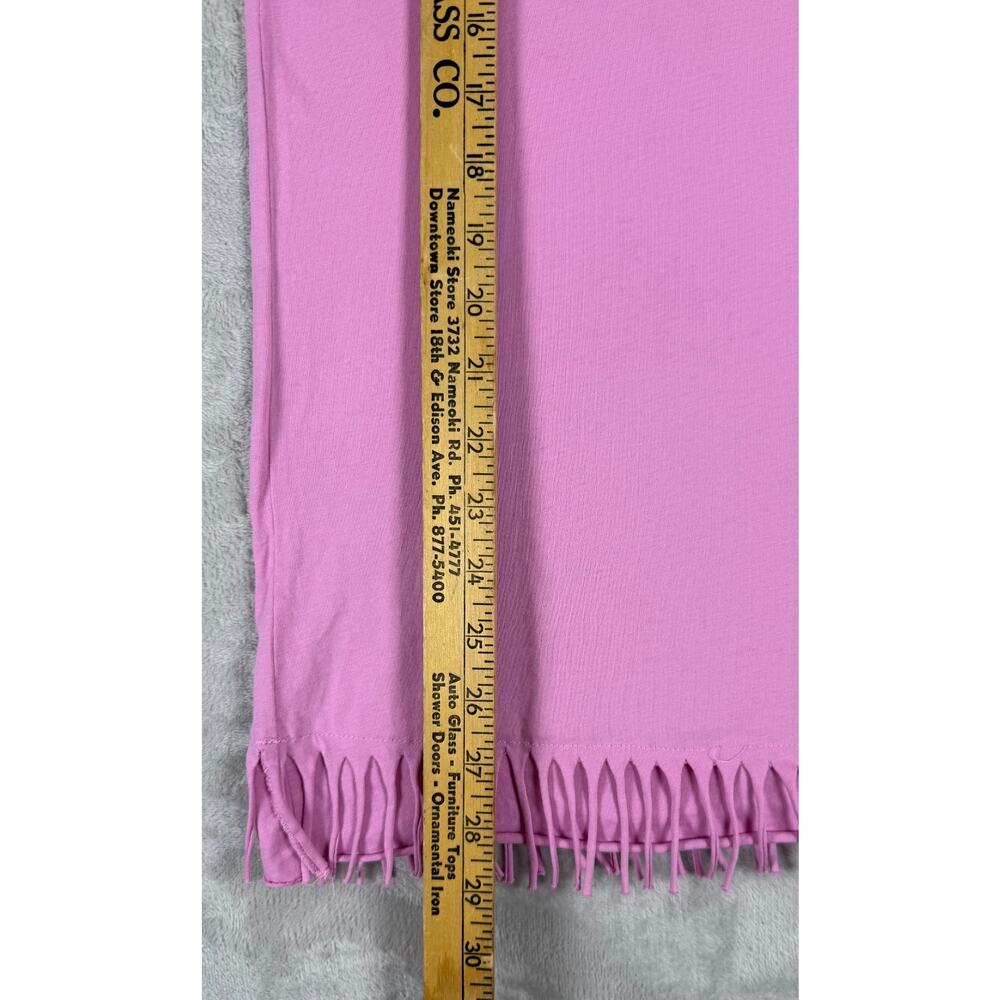 Chloe Girls Pink Logo Heart Fringe Hem Dress Size 10 Luxury Designer Cotton - Picture 4 of 10